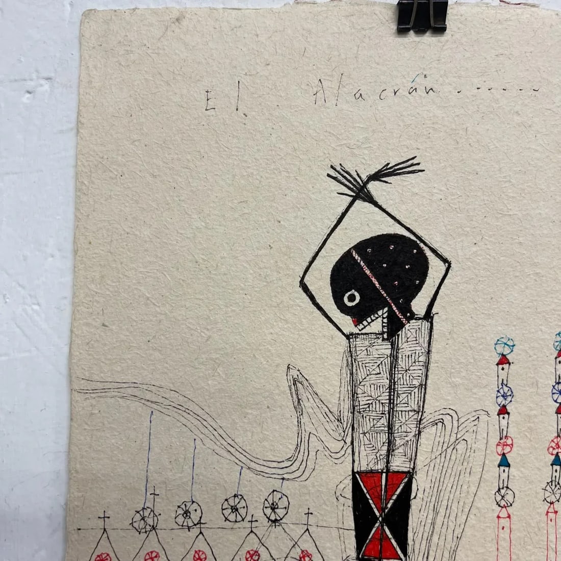 2011 Original Modern Art From Oaxaca Ink Drawing Mexico - 2