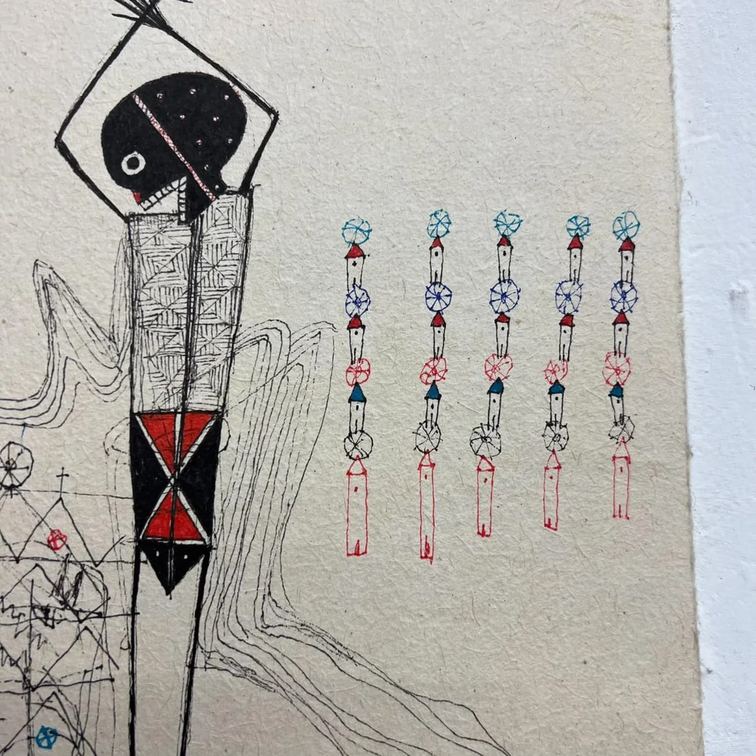2011 Original Modern Art From Oaxaca Ink Drawing Mexico - 4