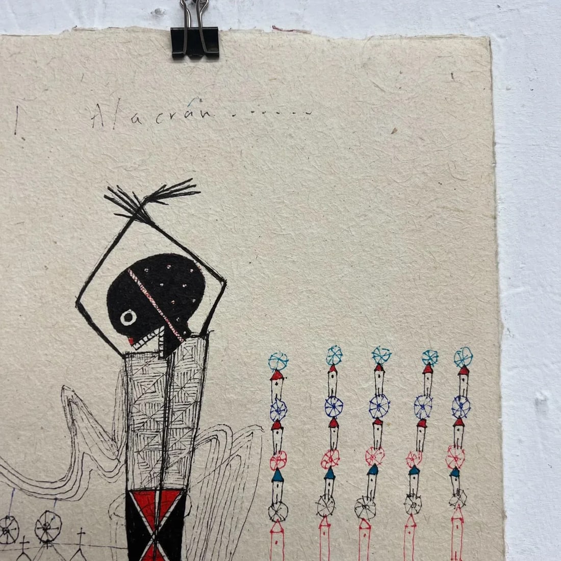 2011 Original Modern Art From Oaxaca Ink Drawing Mexico - 5