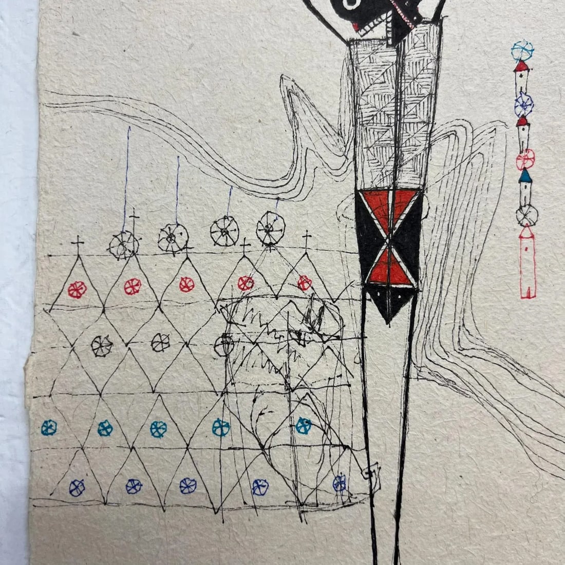 2011 Original Modern Art From Oaxaca Ink Drawing Mexico - 6