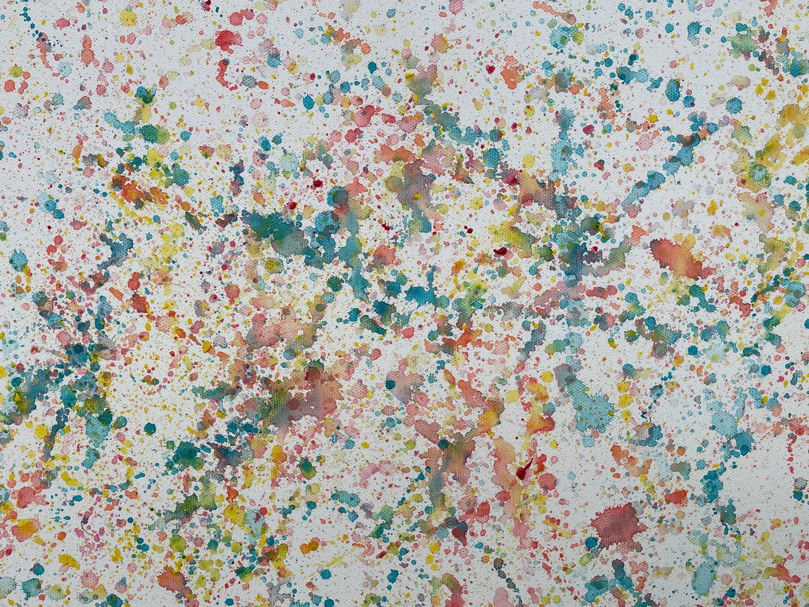 Colourful Abstract Flowers on White Background - Unique Original Art by Contemporary British Artist, - 12