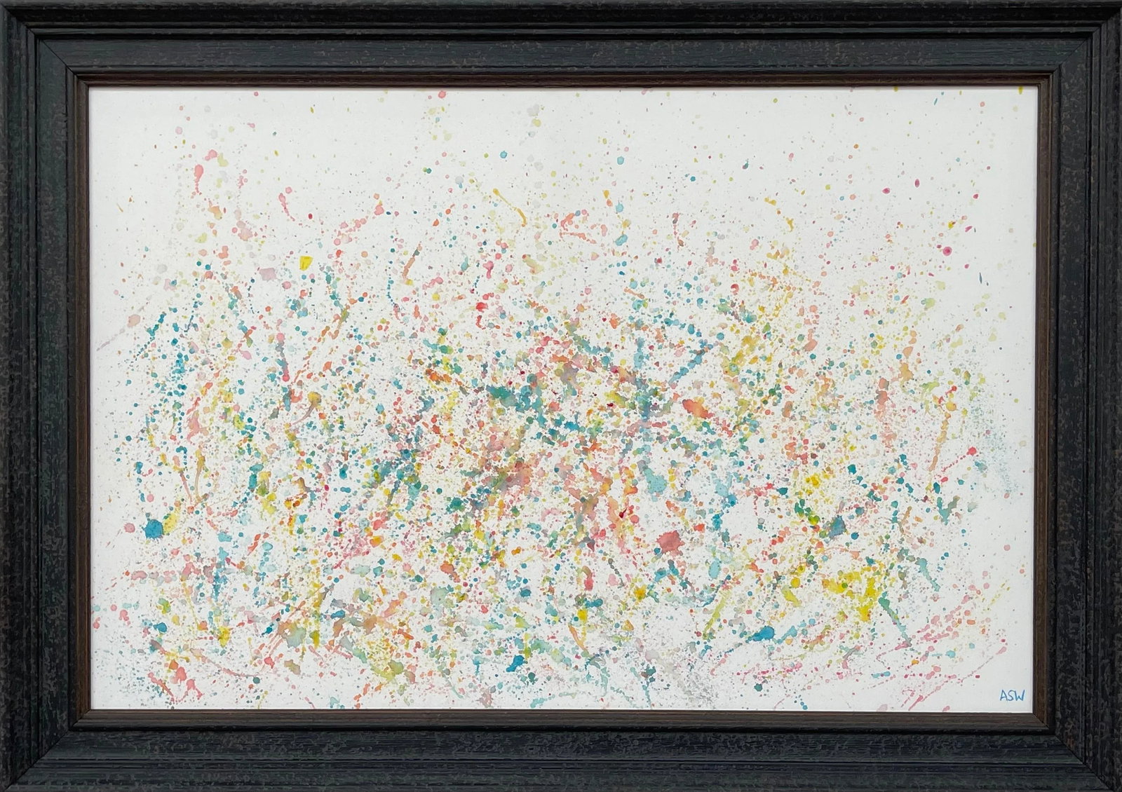 Colourful Abstract Flowers on White Background - Unique Original Art by Contemporary British Artist, - 13