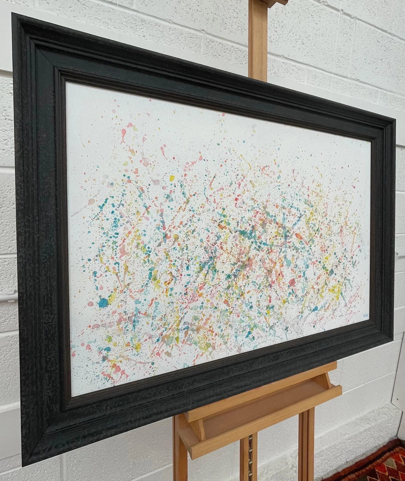 Colourful Abstract Flowers on White Background - Unique Original Art by Contemporary British Artist, - 2
