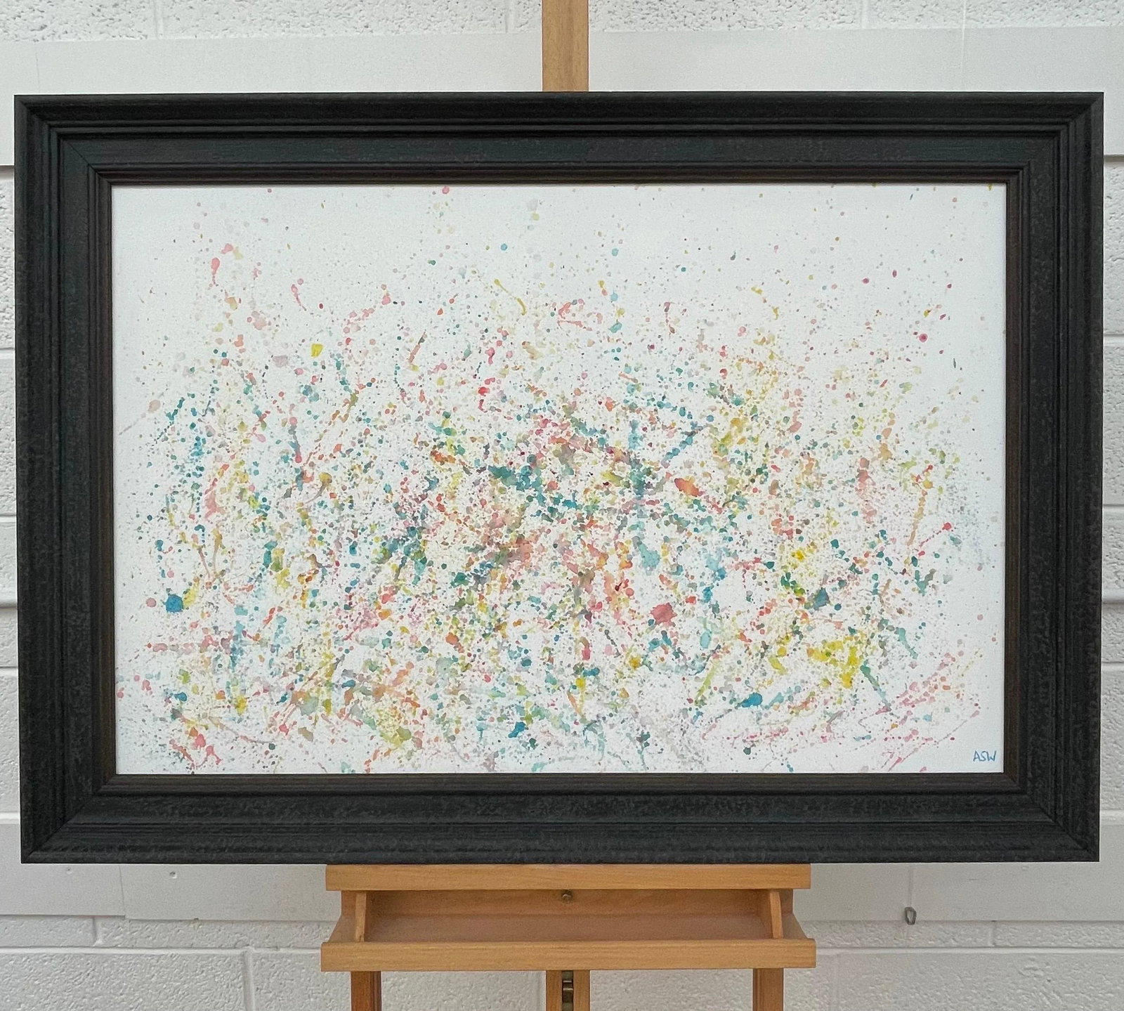 Colourful Abstract Flowers on White Background - Unique Original Art by Contemporary British Artist, - 6