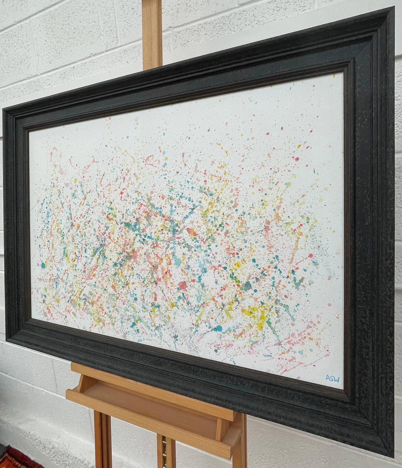 Colourful Abstract Flowers on White Background - Unique Original Art by Contemporary British Artist, - 7