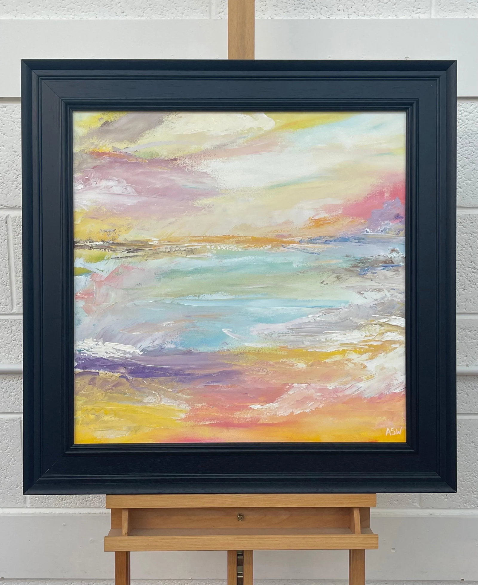 Serene Abstract Impressionist Seascape Landscape - Unique Original Art by Contemporary British Artis - 10