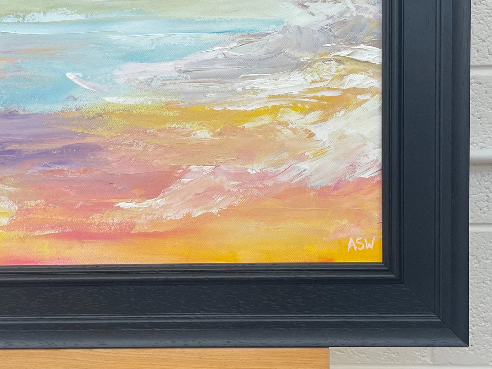 Serene Abstract Impressionist Seascape Landscape - Unique Original Art by Contemporary British Artis - 12