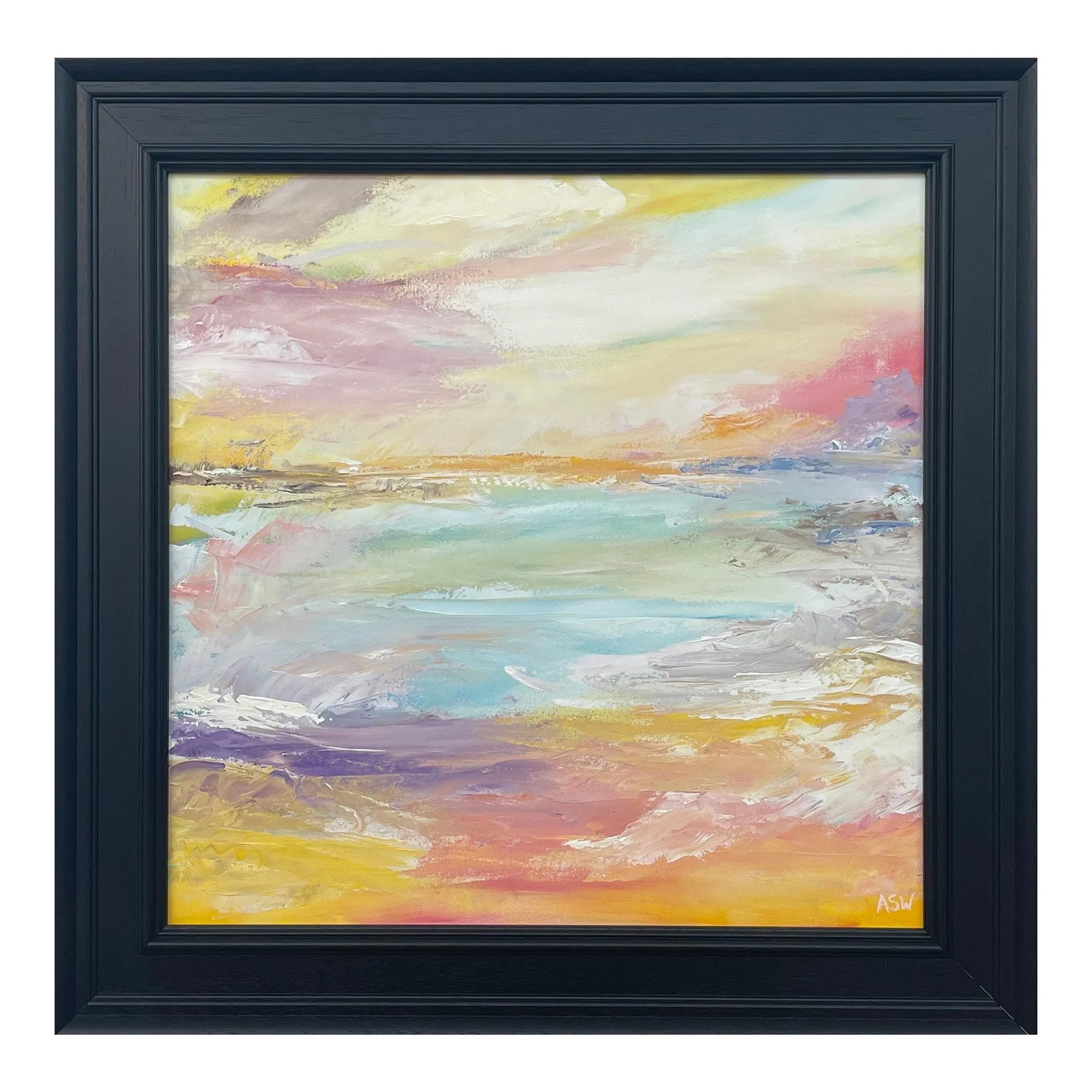 Serene Abstract Impressionist Seascape Landscape - Unique Original Art by Contemporary British Artis (1 of 13)