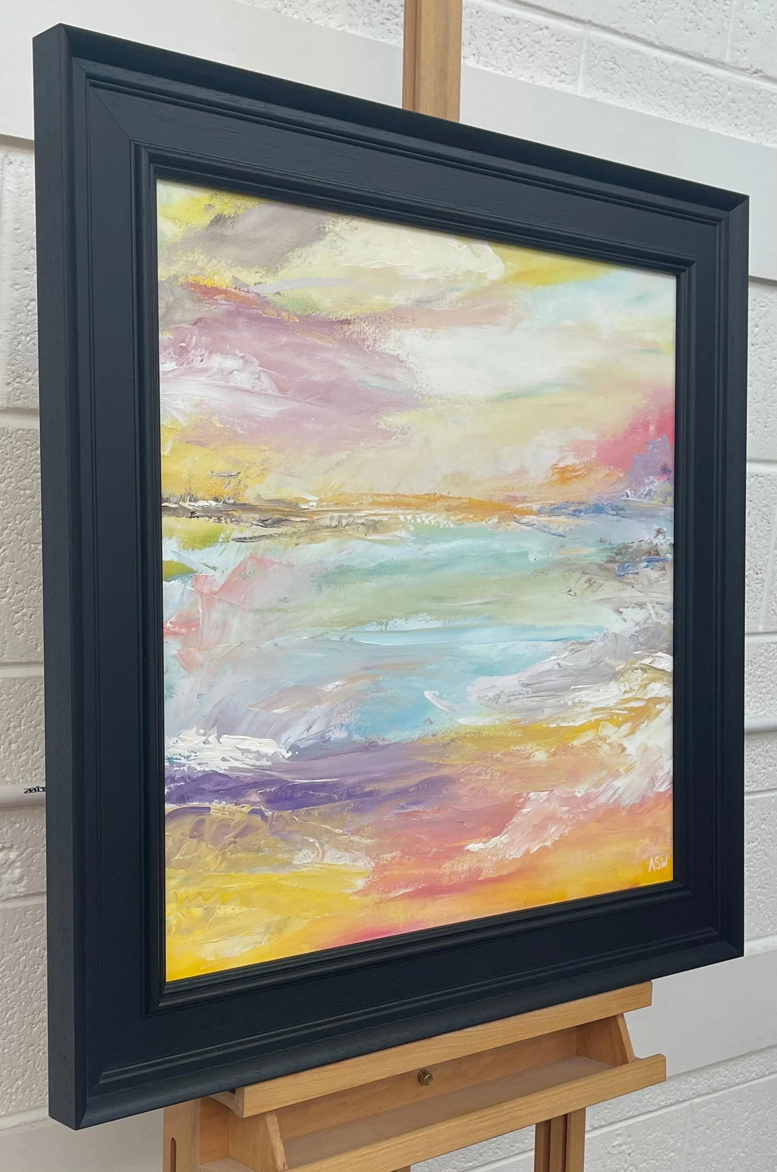 Serene Abstract Impressionist Seascape Landscape - Unique Original Art by Contemporary British Artis - 9