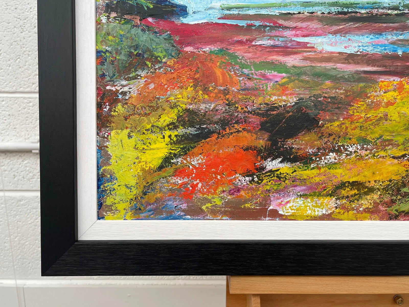 Colourful Abstract Landscape Painting of the Hudson River - Unique Original Art by Contemporary Brit - 10