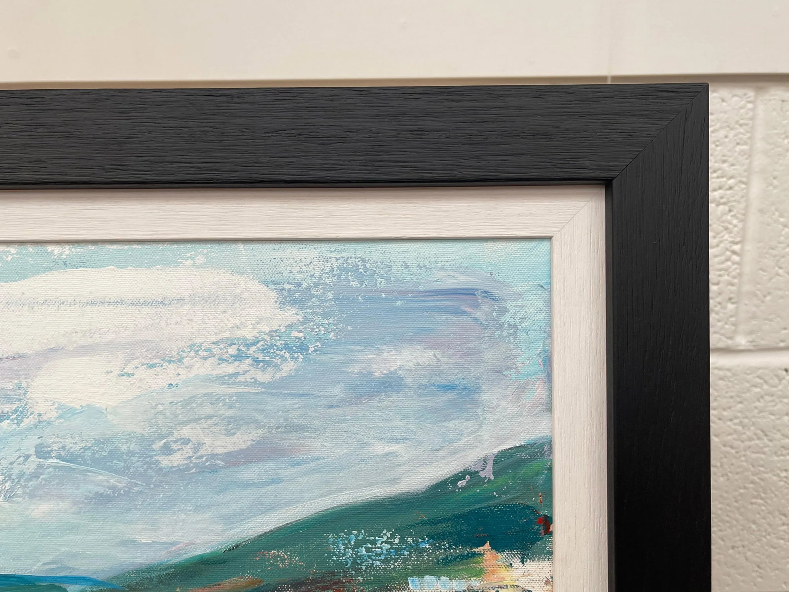Colourful Abstract Landscape Painting of the Hudson River - Unique Original Art by Contemporary Brit - 11