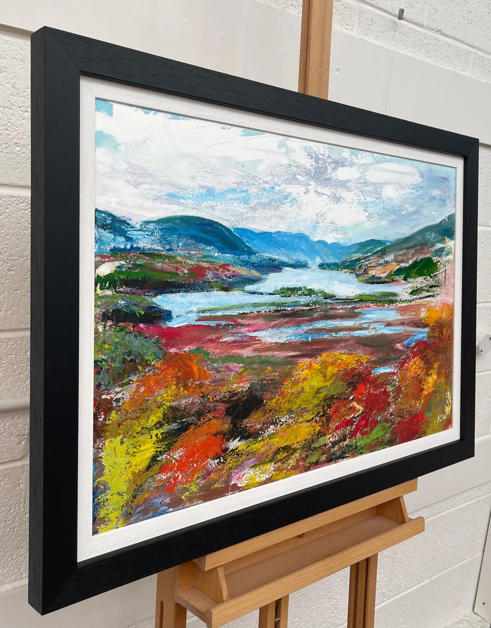 Colourful Abstract Landscape Painting of the Hudson River - Unique Original Art by Contemporary Brit - 5