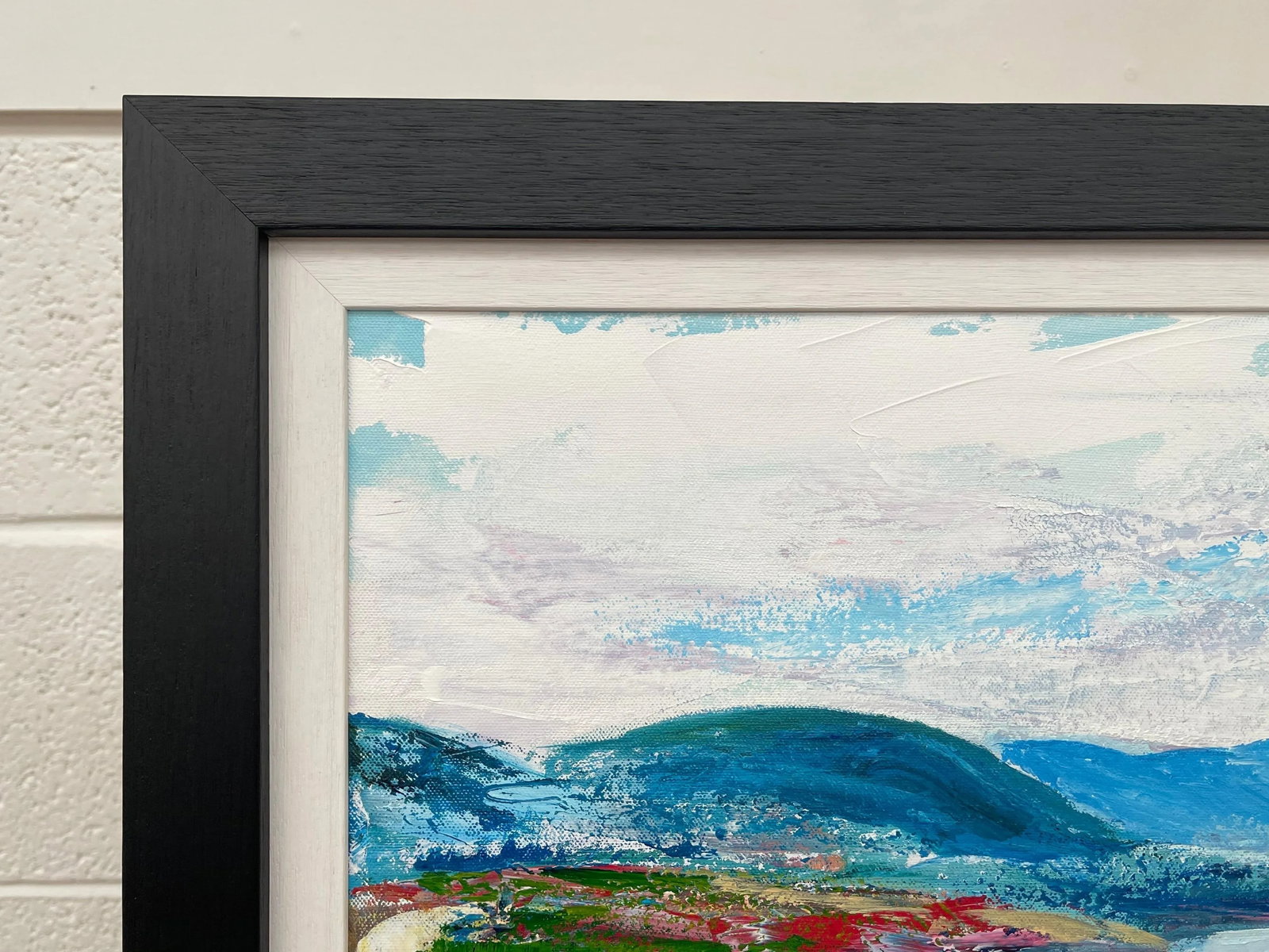 Colourful Abstract Landscape Painting of the Hudson River - Unique Original Art by Contemporary Brit - 9