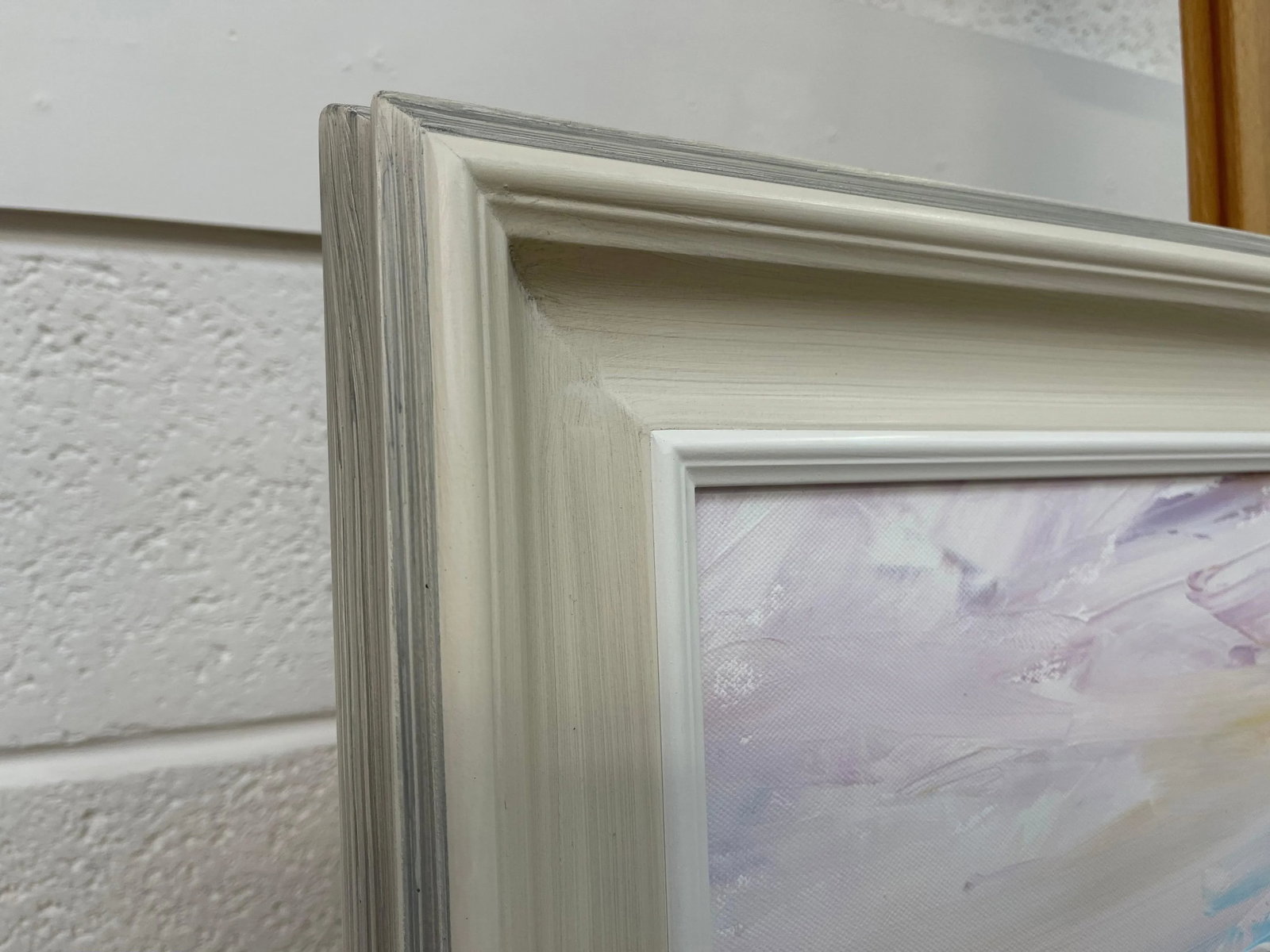 Serene Abstract Impressionist Seascape Landscape With Light Pinks Lilacs Blues & Yellows by Contempo - 5