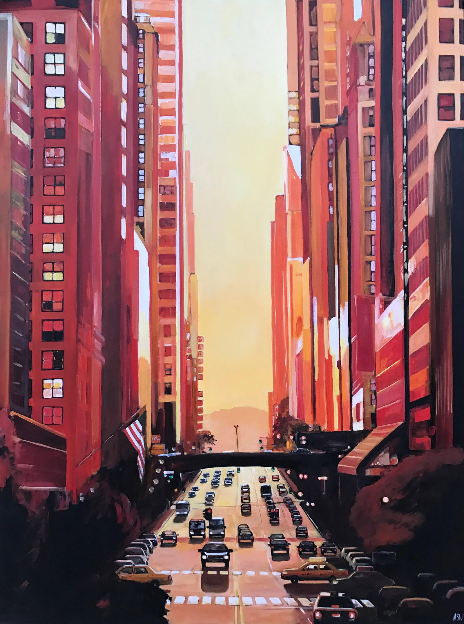 Angela Wakefield, New York City NYC Street Sunshine Landscape Painting by British Cityscape Artist, - 2