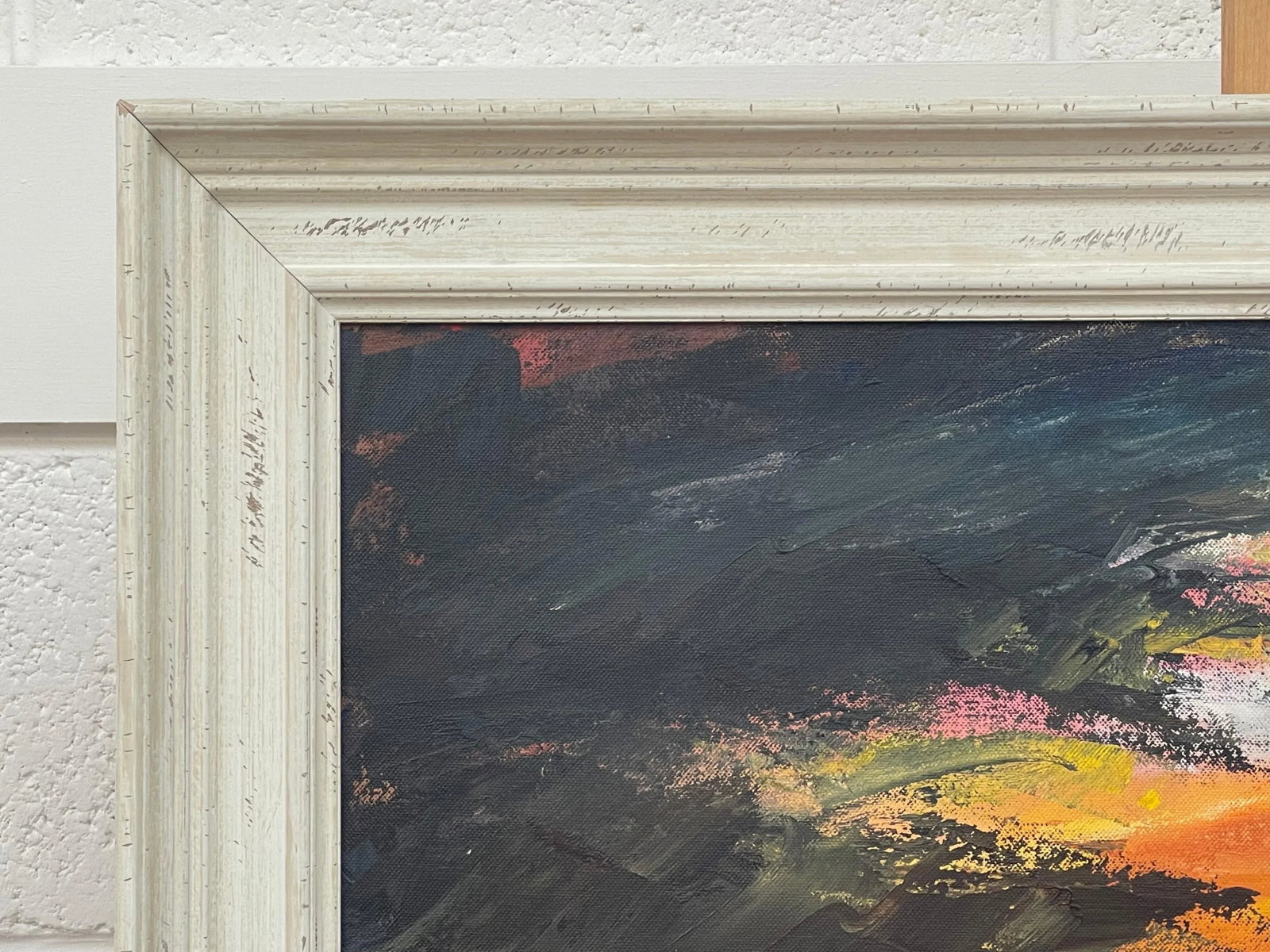 Black Orange & Yellow Abstract Landscape Painting - Unique Original Art by British Contemporary Arti - 11