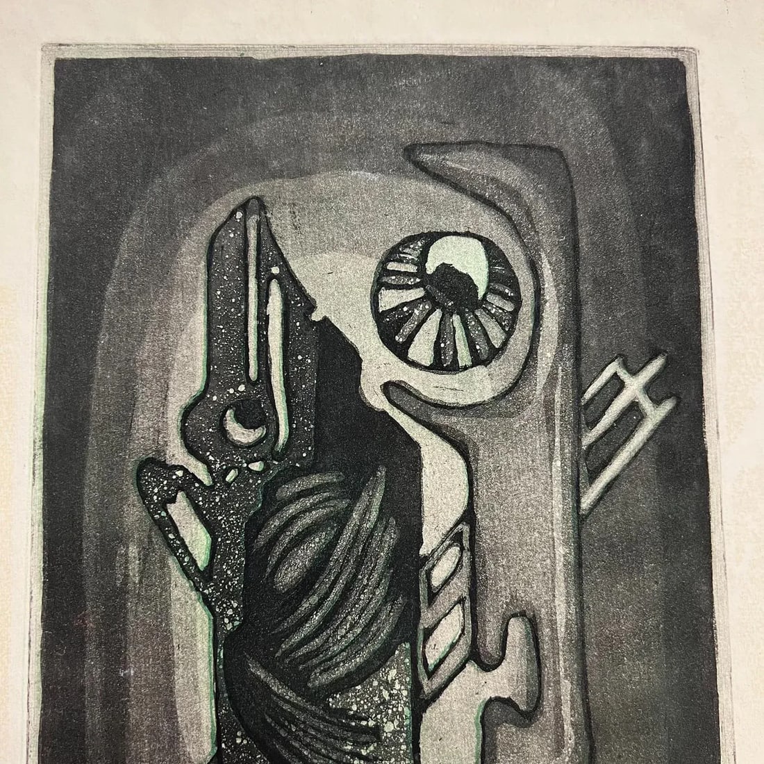 Pez Abstract Paper Engraving, Limited Edition 6/25, Maria Teresa Vieyra Rincon - 4