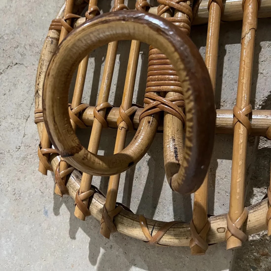 1950s French Rattan Bamboo Coat Racks Style Louis Sognot France - 10