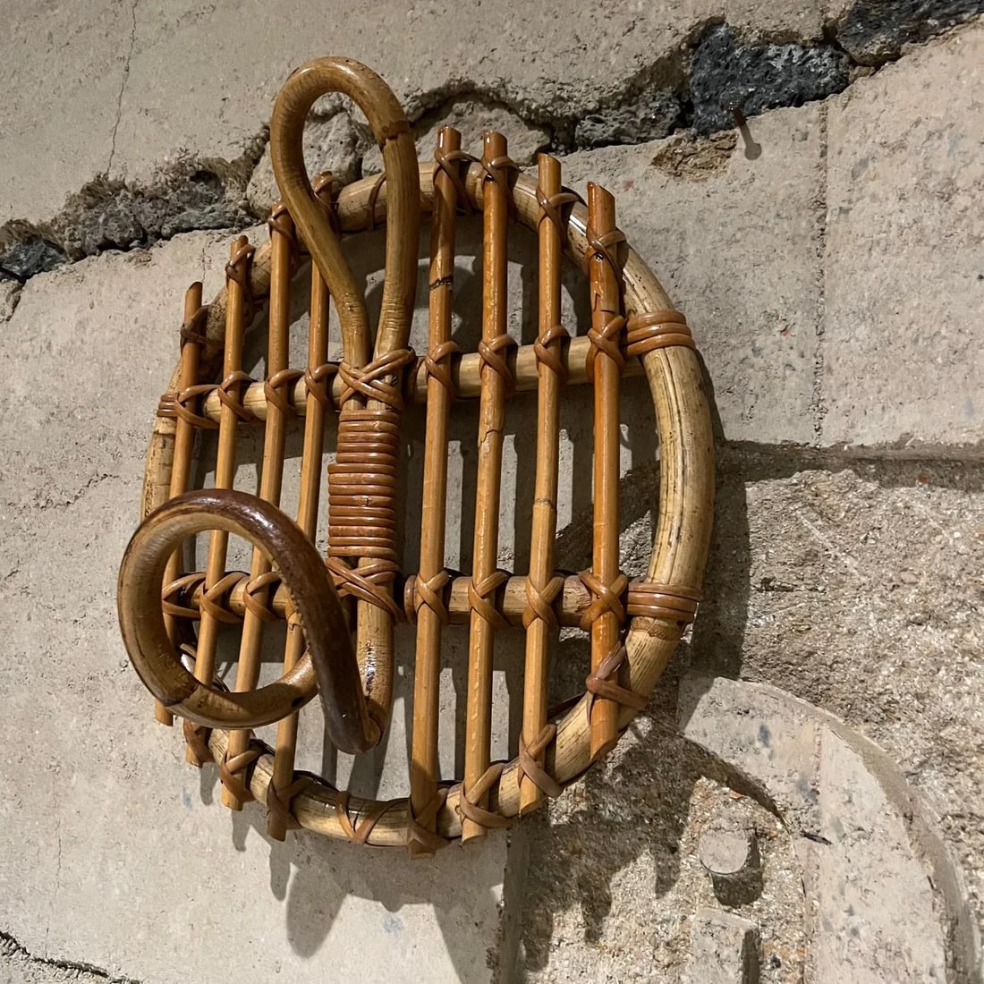 1950s French Rattan Bamboo Coat Racks Style Louis Sognot France - 12