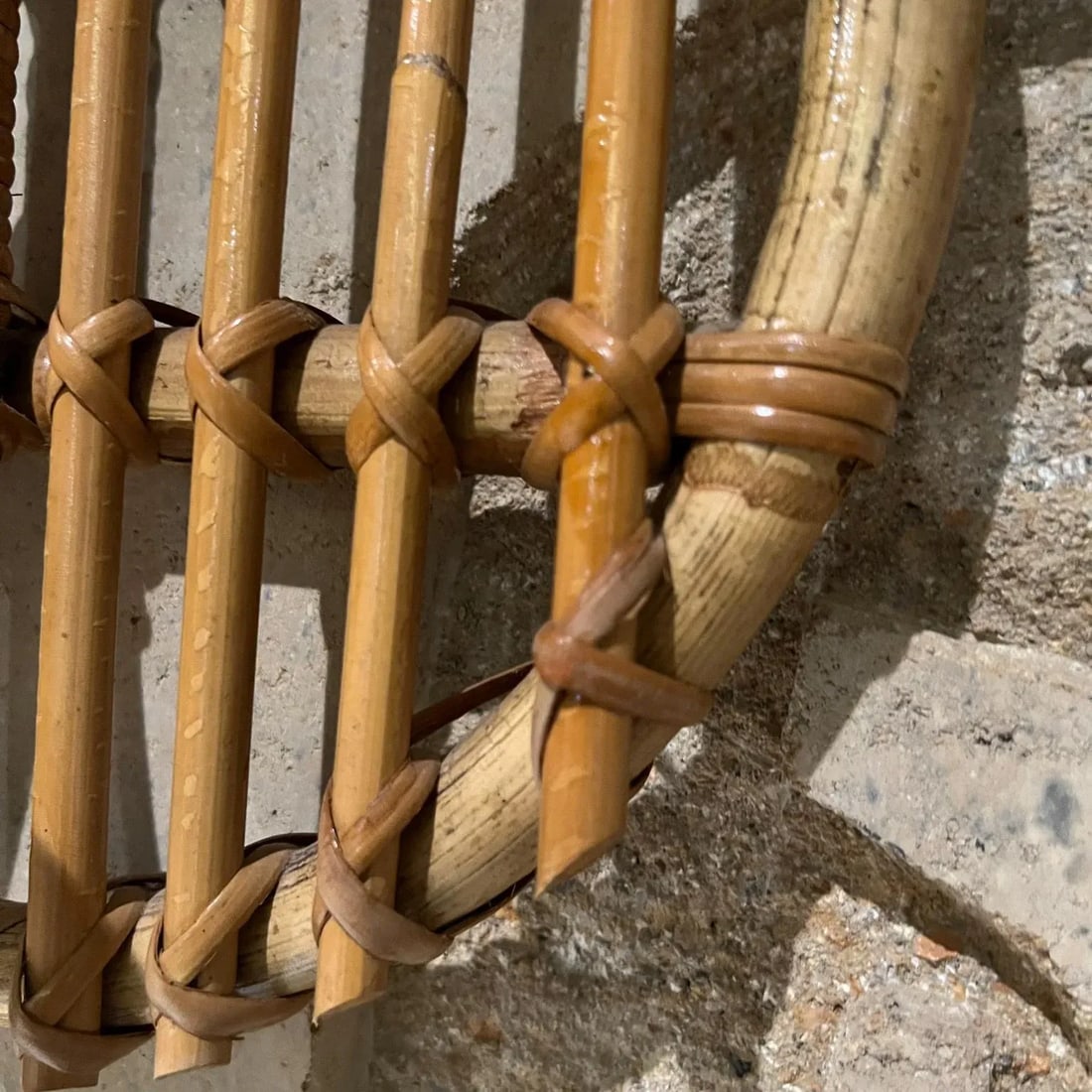 1950s French Rattan Bamboo Coat Racks Style Louis Sognot France - 9