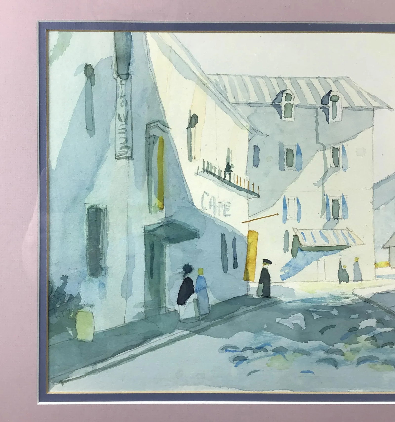 Framed Vintage Watercolor Original Painting - 3