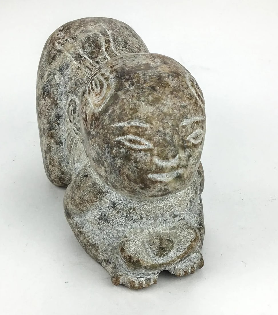 Hand Carved Antique Stone Sculpture - 3