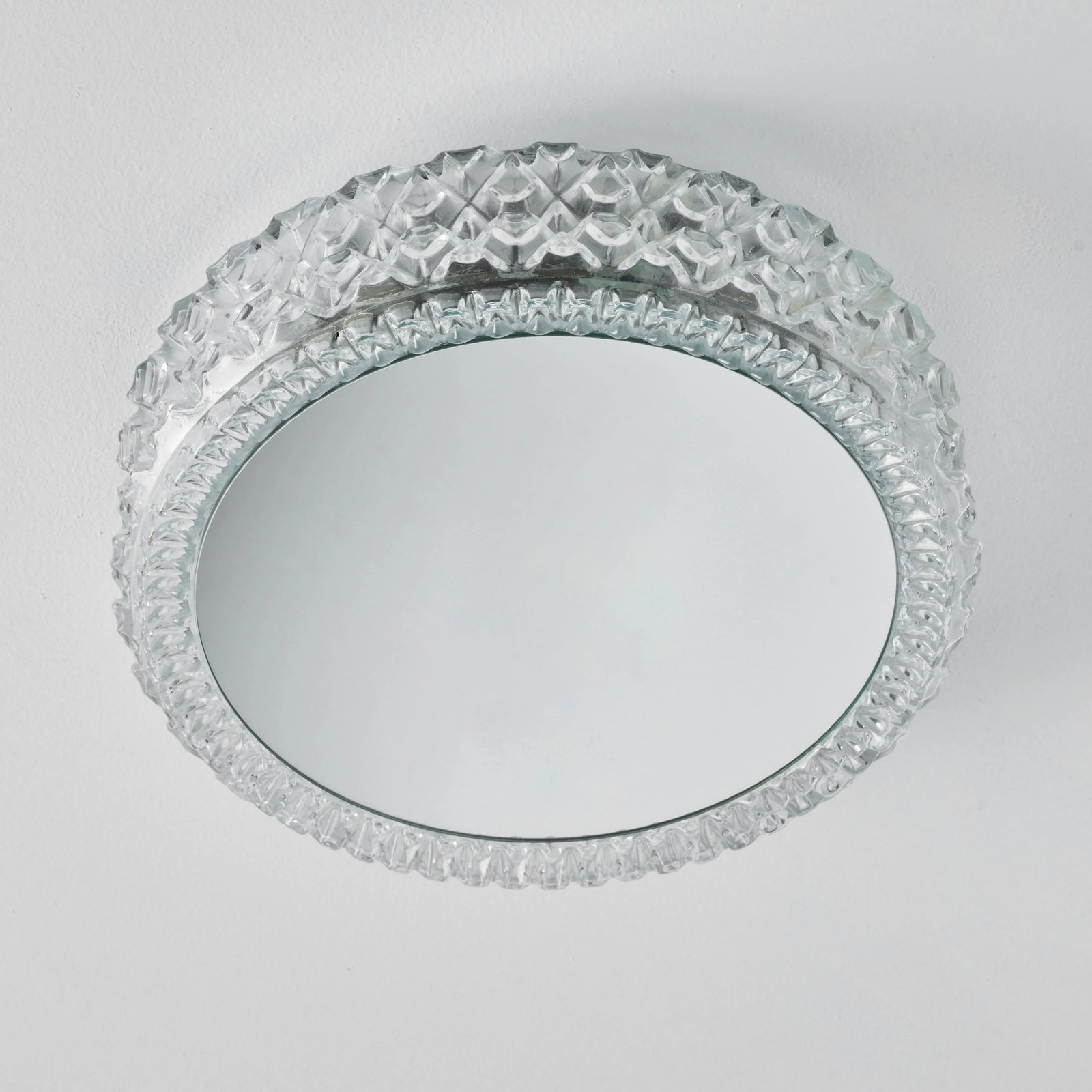1960s Sculptural Glass and Mirrored Wall or Ceiling Lamp for Limberg - 12