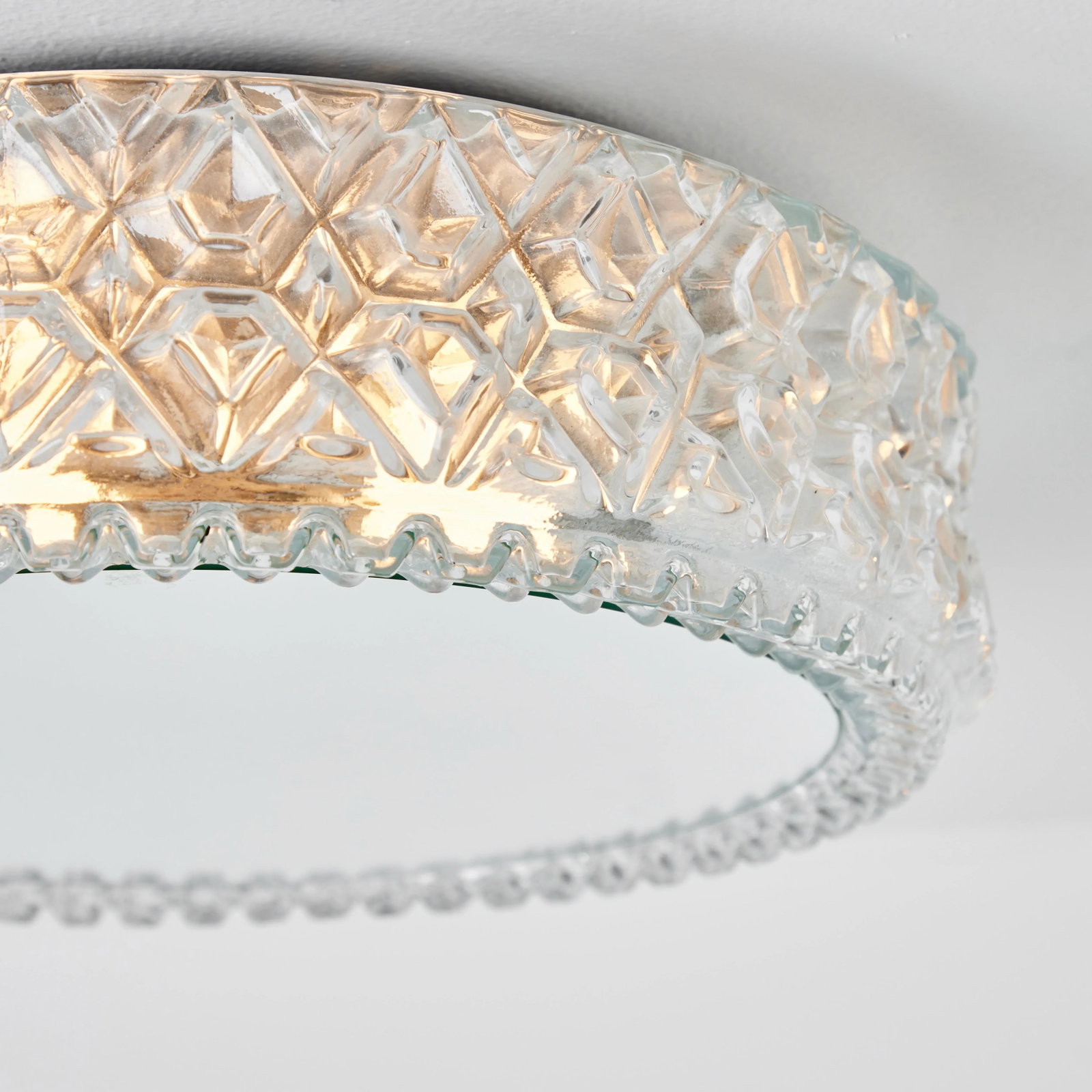 1960s Sculptural Glass and Mirrored Wall or Ceiling Lamp for Limberg - 2