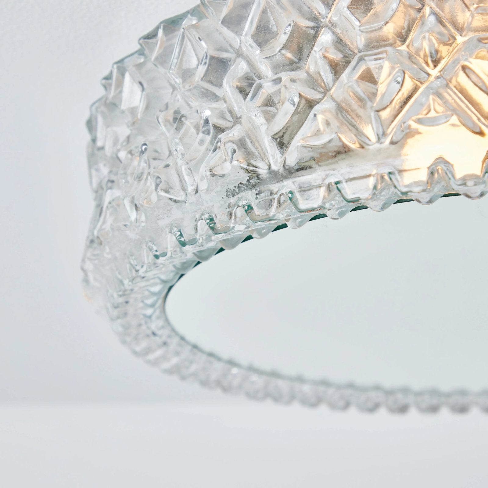 1960s Sculptural Glass and Mirrored Wall or Ceiling Lamp for Limberg - 3