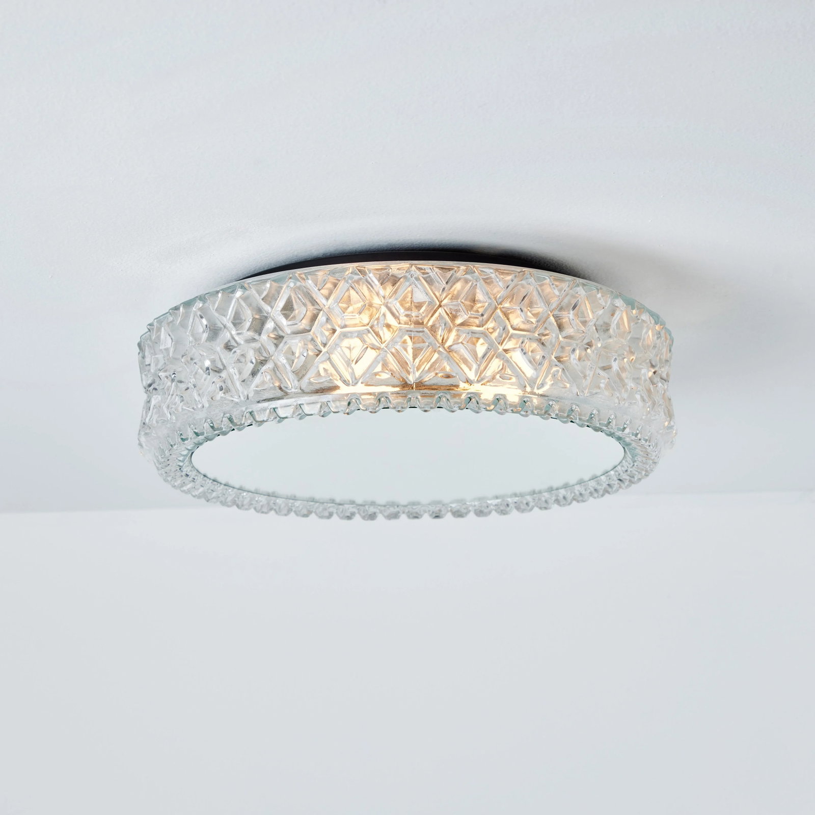 1960s Sculptural Glass and Mirrored Wall or Ceiling Lamp for Limberg - 5