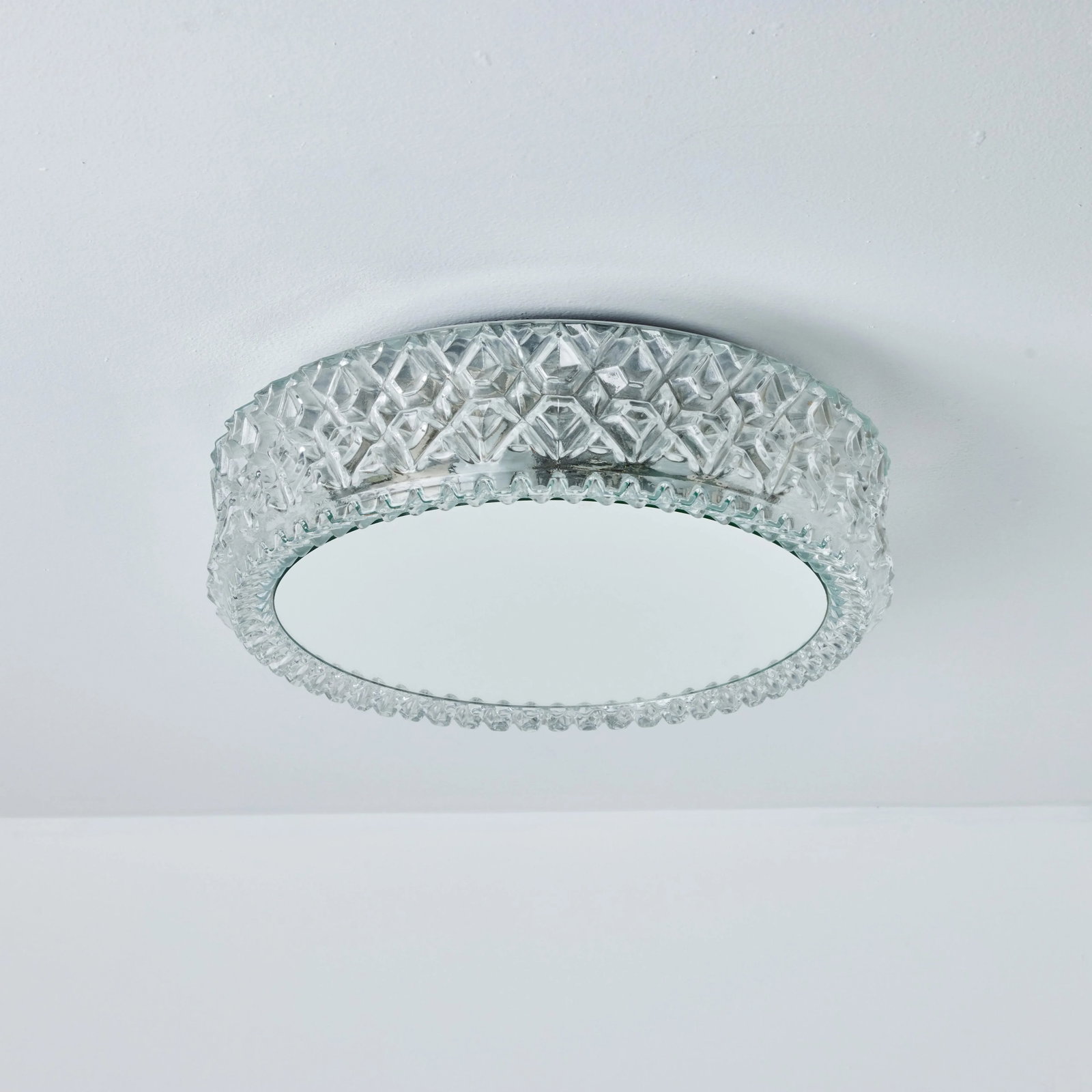1960s Sculptural Glass and Mirrored Wall or Ceiling Lamp for Limberg - 6