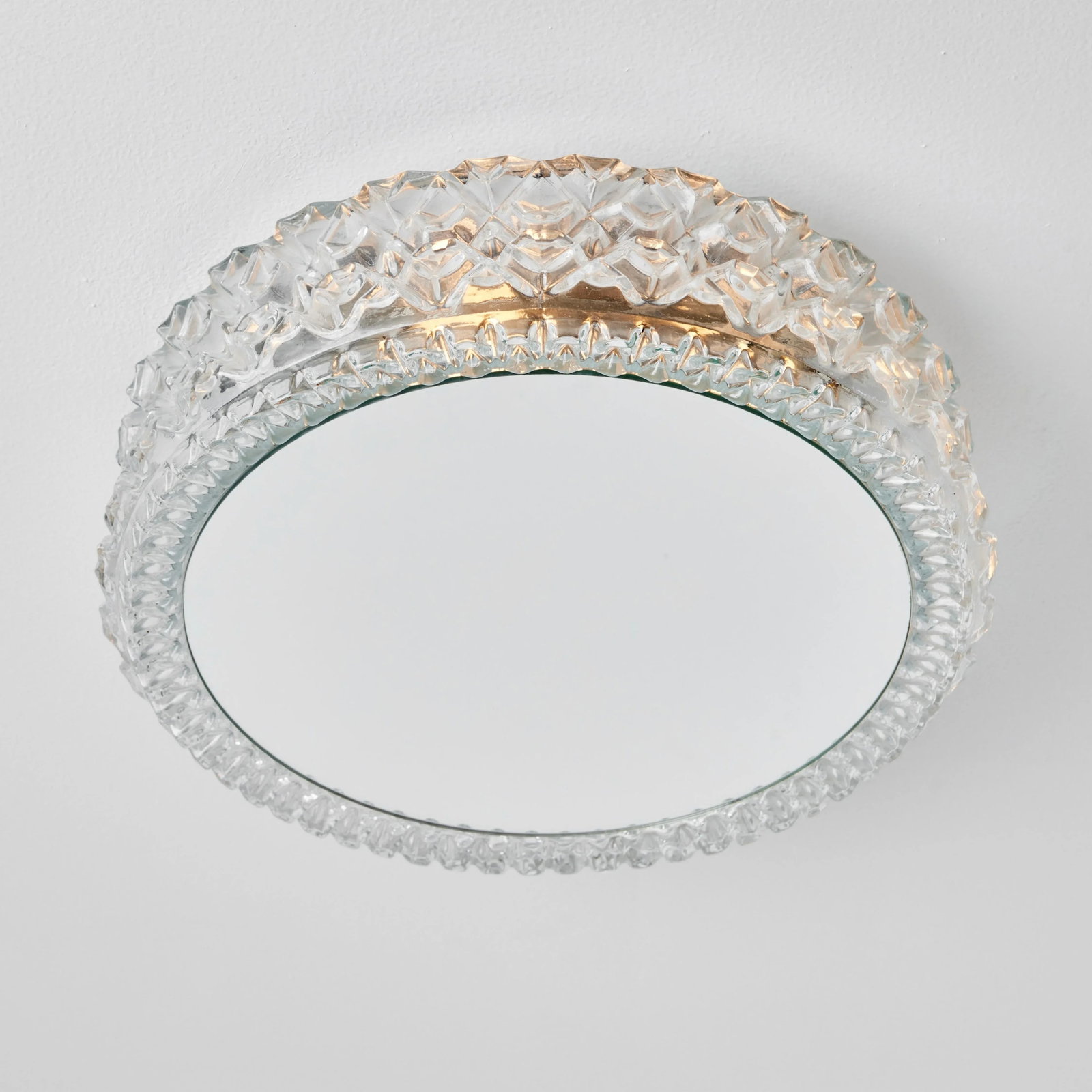 1960s Sculptural Glass and Mirrored Wall or Ceiling Lamp for Limberg - 8