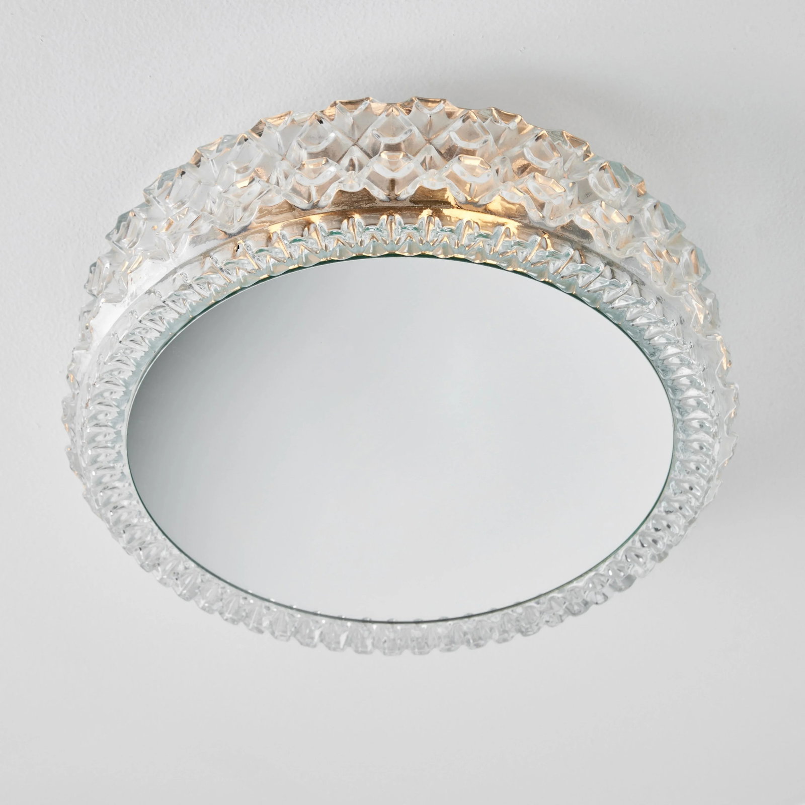 1960s Sculptural Glass and Mirrored Wall or Ceiling Lamp for Limberg - 9