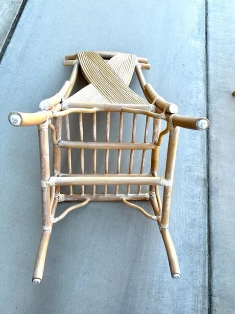 Vintage Pencil Reed X Back/Bamboo Pagoda Dining Chairs-A Set - 4