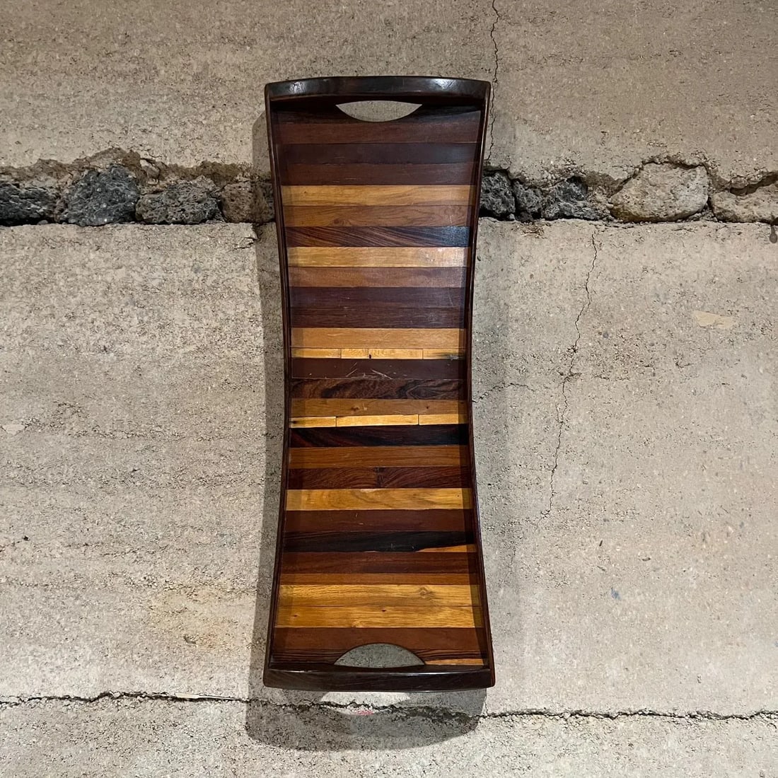 1970s Long Service Tray Layered Wood Don Shoemaker SeÃ±al Mexico - 13