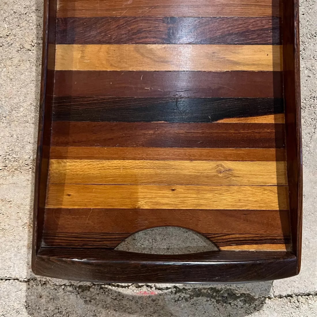 1970s Long Service Tray Layered Wood Don Shoemaker SeÃ±al Mexico - 3