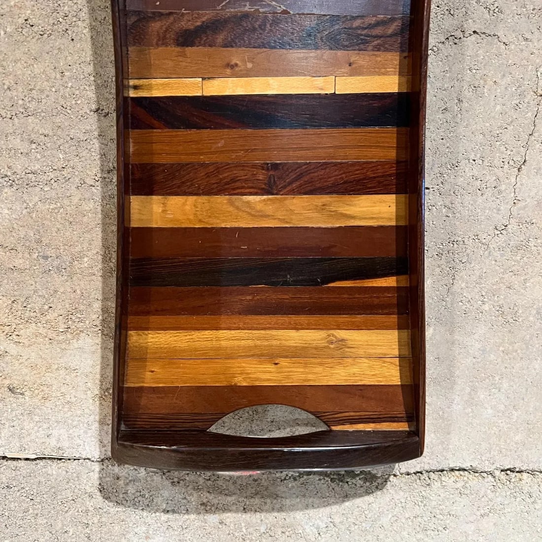 1970s Long Service Tray Layered Wood Don Shoemaker SeÃ±al Mexico - 4