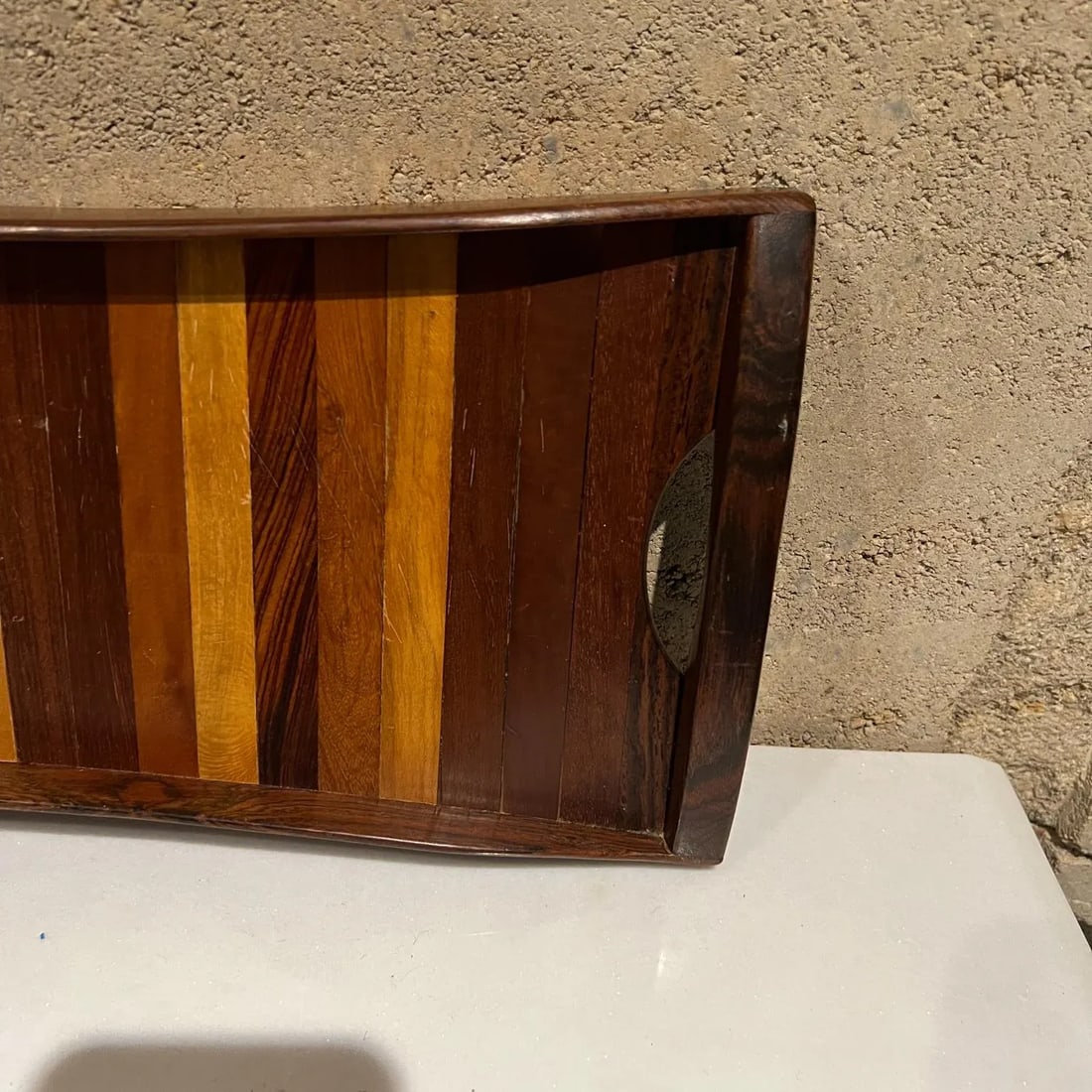 1970s Long Service Tray Layered Wood Don Shoemaker SeÃ±al Mexico - 5