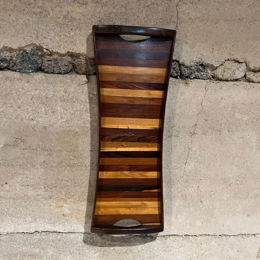 1970s Long Service Tray Layered Wood Don Shoemaker SeÃ±al Mexico - 8