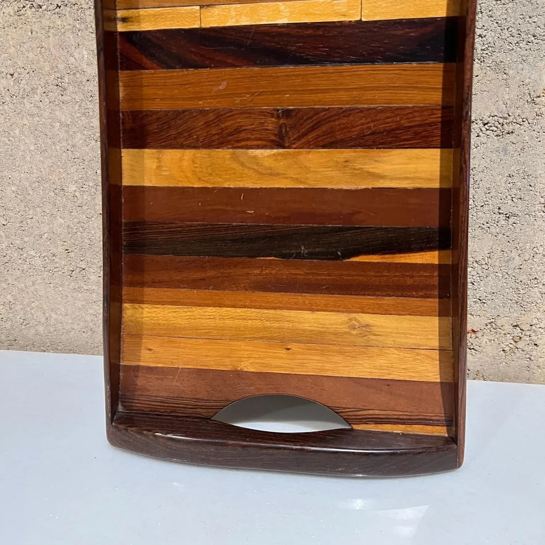 1970s Long Service Tray Layered Wood Don Shoemaker SeÃ±al Mexico - 9