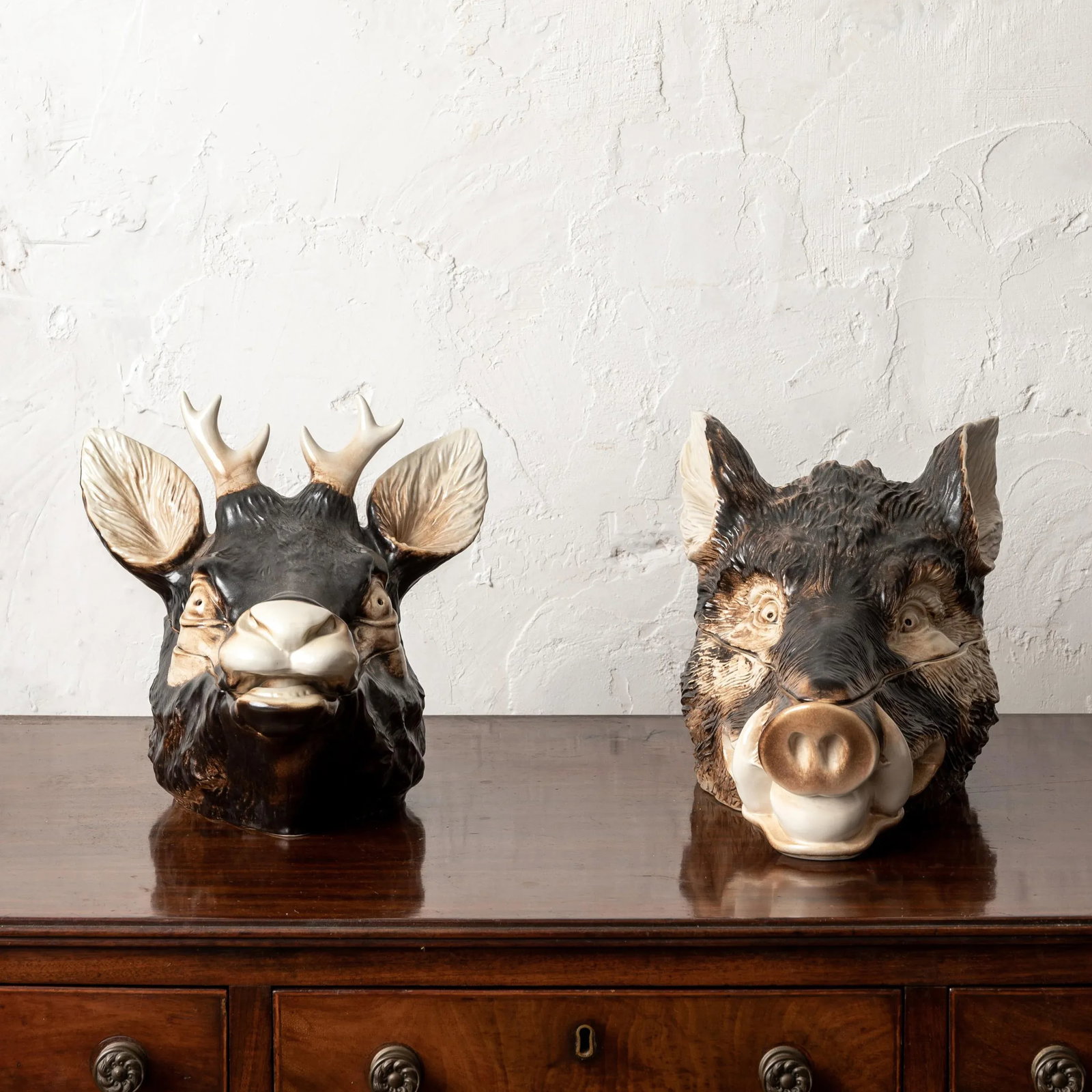 Italian Boar and Stag Majolica Tureens - 2