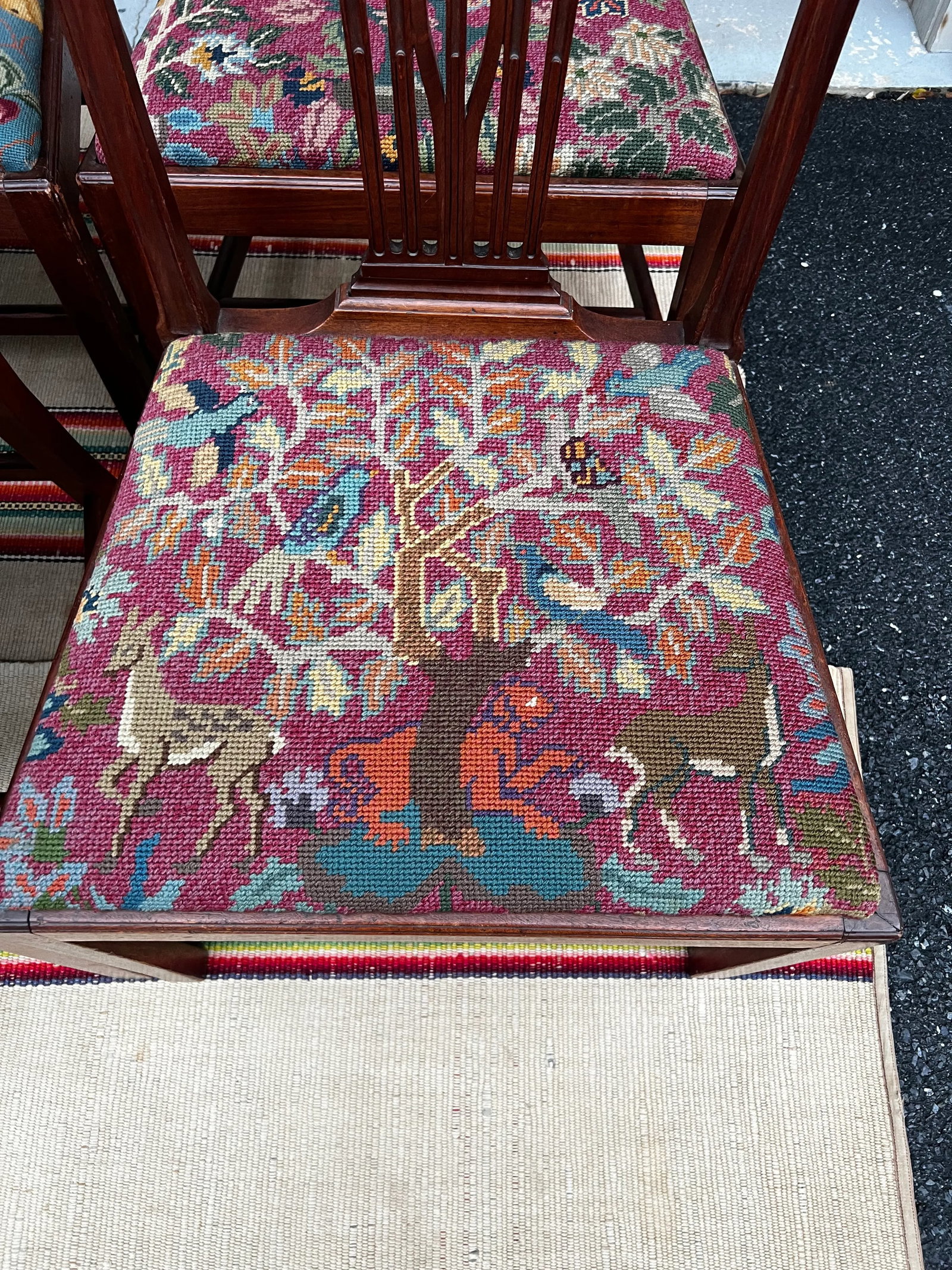 Circa 1790s English George III Carved Mahogany Hepplewhite Dining Chairs- Set of 6 - 9