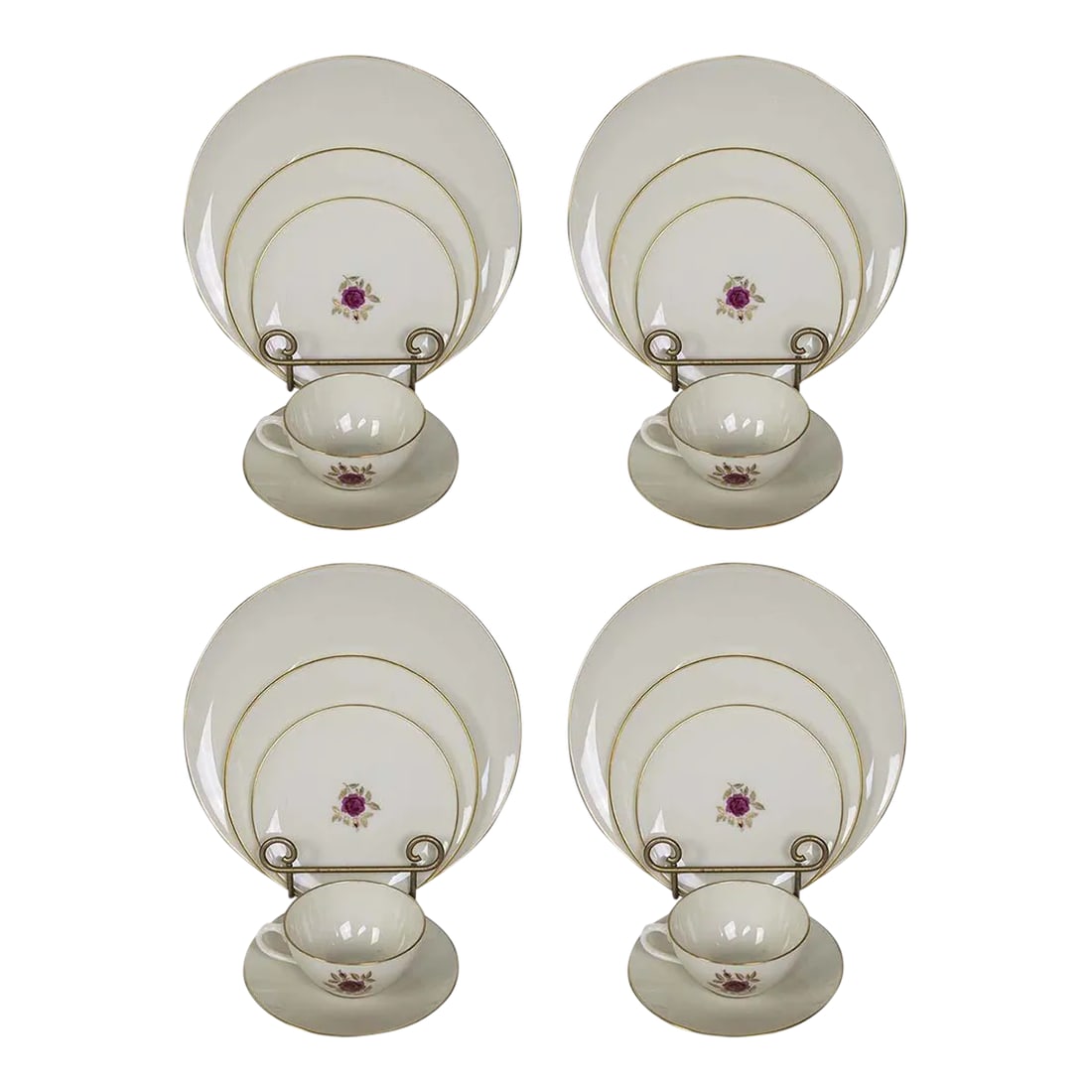 Lenox China Roselyn Pattern Four 5 Piece Place Settings (1 of 6)