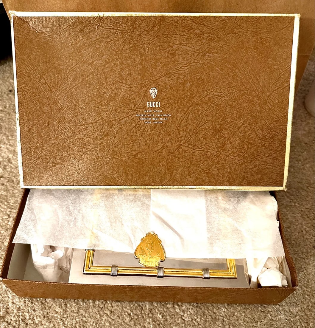 Vintage 1960's Gucci Silver/Gold Plate Trinket Box - 12
