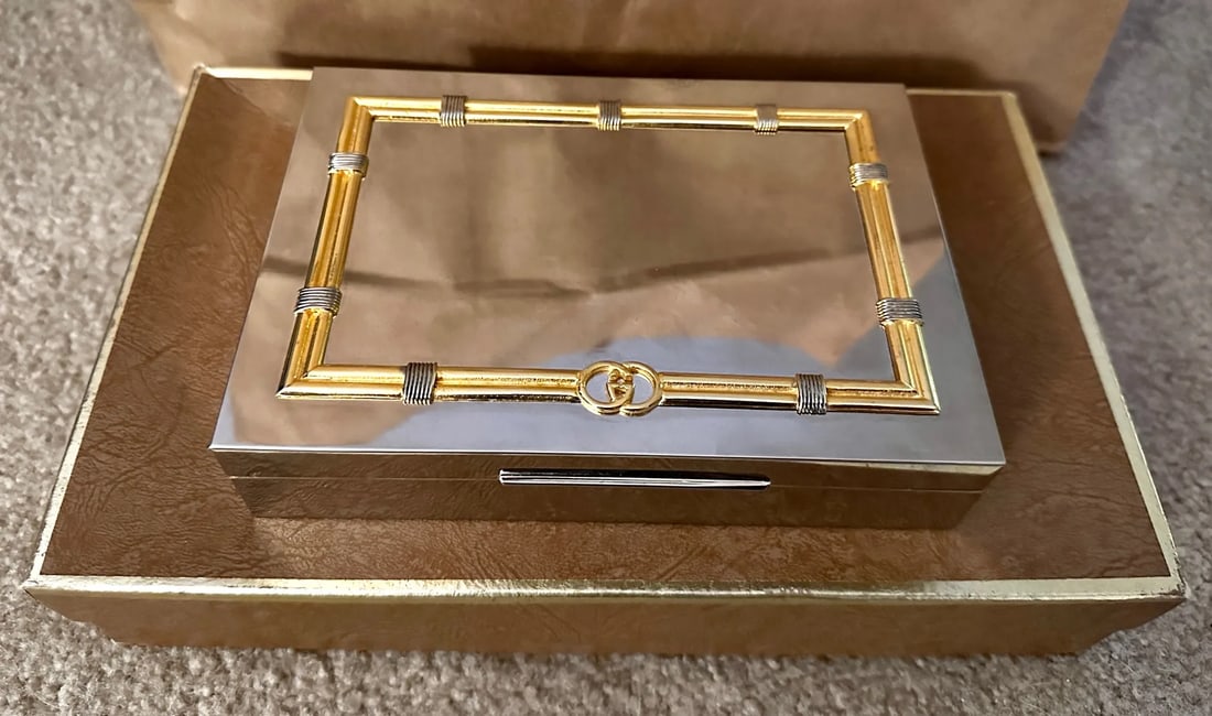 Vintage 1960's Gucci Silver/Gold Plate Trinket Box - 13