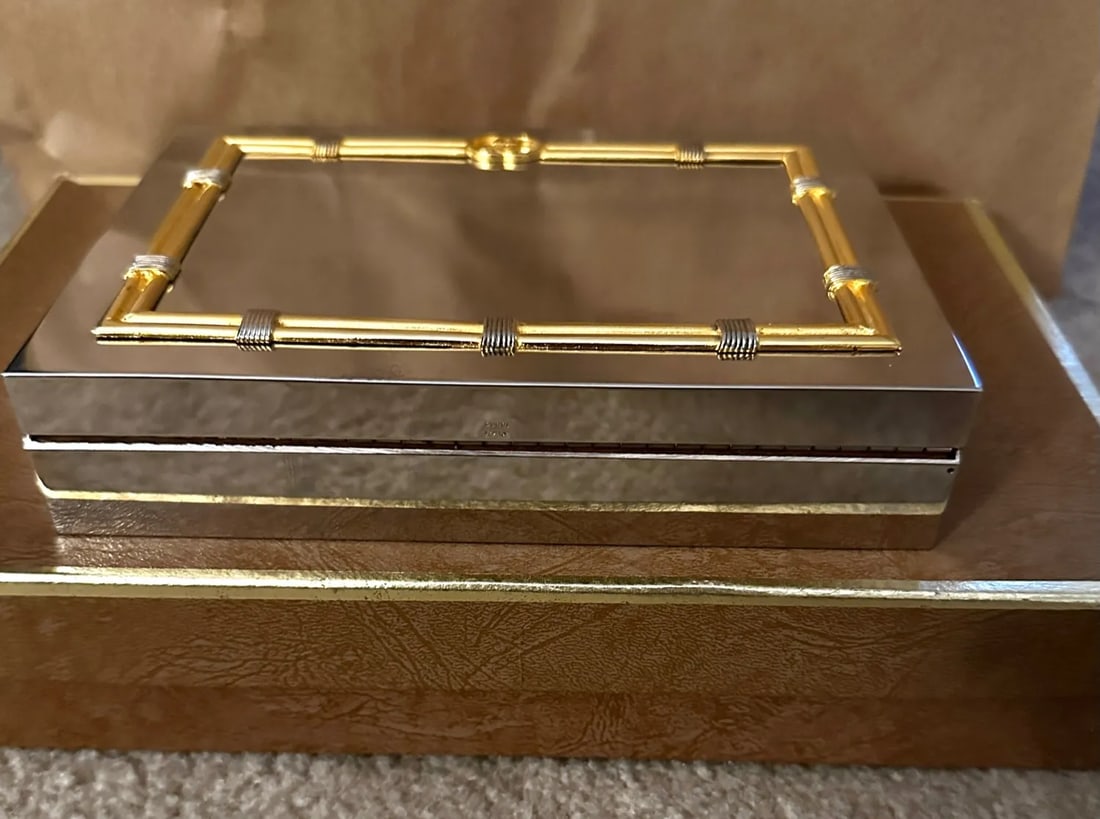 Vintage 1960's Gucci Silver/Gold Plate Trinket Box - 4