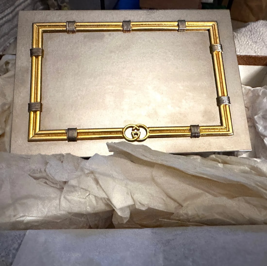 Vintage 1960's Gucci Silver/Gold Plate Trinket Box - 5