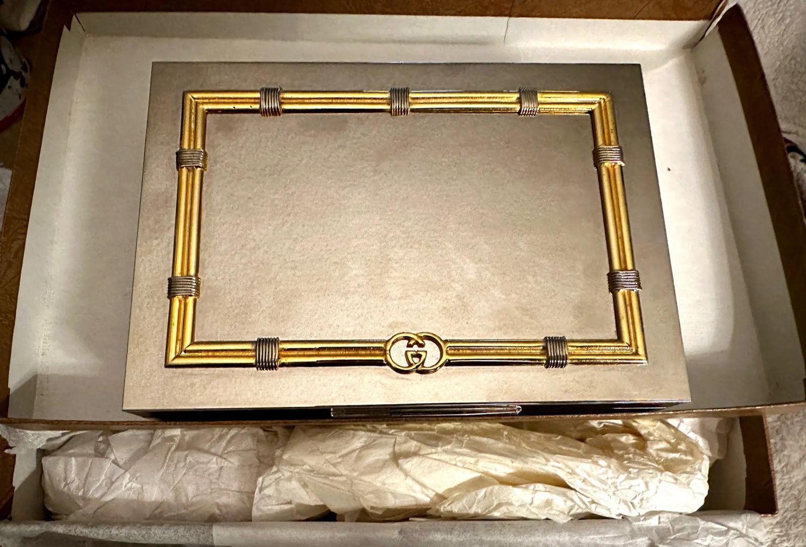 Vintage 1960's Gucci Silver/Gold Plate Trinket Box - 9