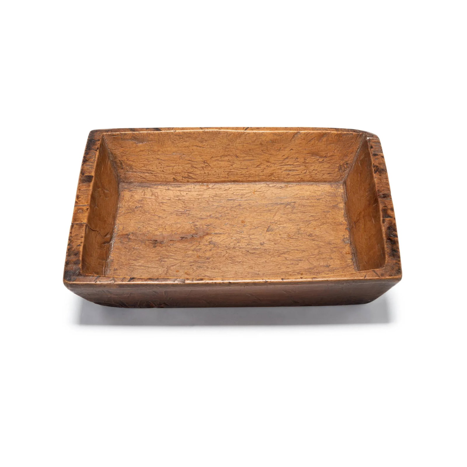 Large Chinese Rustic Wooden Tray, C. 1900 - 5