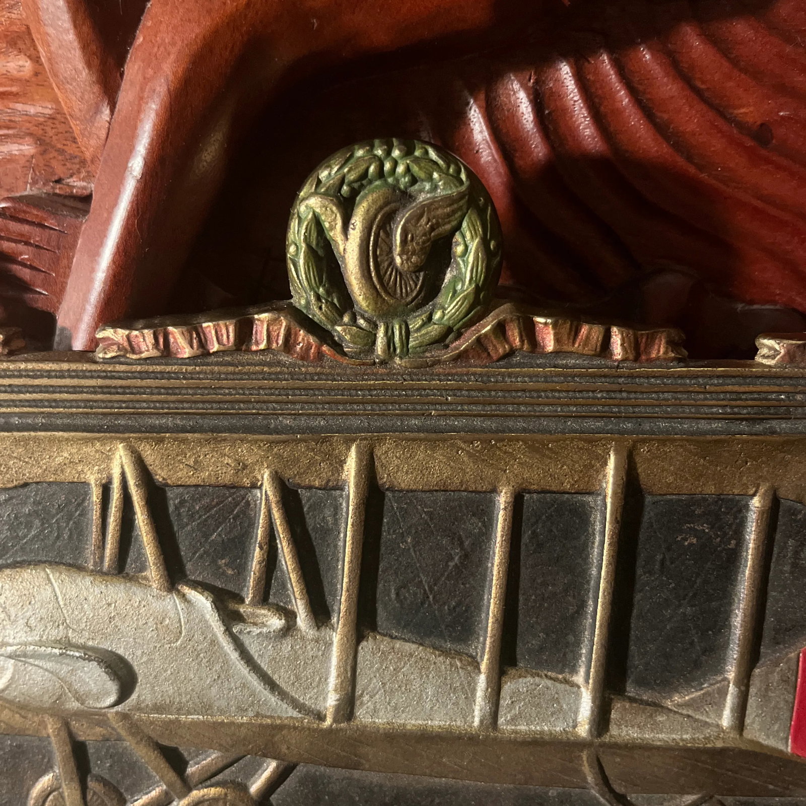 Antique Judd Co. Cast Iron Airplane Themed Wall Rack - 5